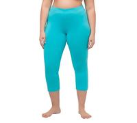 Ulla Popken Caprihose, 7/8-Länge, Elastikbund, BIS GR. 66/68 Pantalons, Tiefes Aqua, 40W / 32L Femme