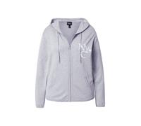 Ulla Popken Cardigan gris chiné / blanc, Taille M-L