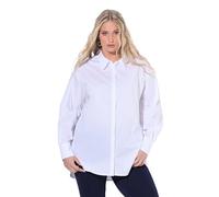 Ulla Popken Chemisier à Col de Chemise Surdimensionné Blouses, Blanc Neige, 56-58 Femme