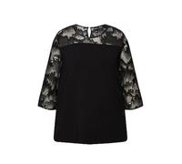 Ulla Popken Chemisier à Sequins Blouse, Noir, 48-50 Femme