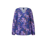 Ulla Popken Chemisier 'Aline' bleu foncé / violet / lavande / orange, Taille XXXL-4XL
