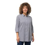 Ulla Popken Chemisier Blouse, Bleu Marine, 52-54 Femme