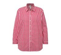 Ulla Popken Chemisier Traditionnel à Carreaux 829431 Blouse, Rouge, 48/50 FR Femmes