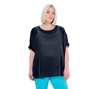 Ulla Popken Chiffonbluse T-Shirt, Marine, 50-56 Femme