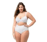 Ulla Popken Culotte Gainante en Satin Slips, Blanc, 50-52 Femmes