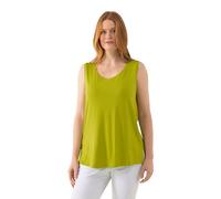 Ulla Popken Débardeur pour Femme, Coupe Classique, col Rond, Stretch, Bretelles Larges, sans Manches, Vert, Taille 46/48, Vert, 48-50