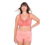 Ulla Popken Entlastungs-BH Kelly, Spitze, Ohne Bügel, Cup C-e Soutien-Gorge, Corail, 115D Femmes