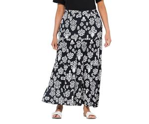 Ulla Popken Female Volantrock Jupe, Noir, 62-64 EU