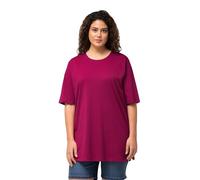 Ulla Popken Femme Basic-Shirt, Rundhals T-Shirt, Dunkler Flieder, 44 EU