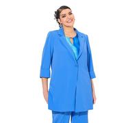 Ulla Popken Femme Blazer Bleu Paon 46+