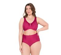 Ulla Popken Femme Entlastungs-BH, Ohne Bügel, Strassanhänger, Cup C Soutien-Gorge, Fuchsia, 125C EU