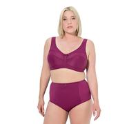 Ulla Popken Femme Entlastungs-BH, Struktur, Ohne Bügel, Cup C - H Bra, Rose Fuchsia, 110F EU
