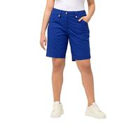 Ulla Popken Femme Grandes Tailles Bermuda Style Cargo 4 Poches, Taille Confortable Bleu Cobalt 48 818455760-46