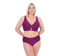 Ulla Popken Bikini, Zierschnallen, Softcups Ensemble, Rose Baies, 48 Femmes