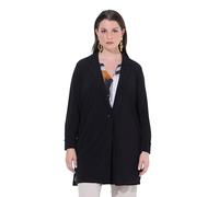 Ulla Popken Femme Grandes Tailles Blazer Esprit Blouse, col à Revers et Manches 3/4 Noir 50+ 849374100-50+