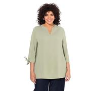 Ulla Popken Femme Grandes Tailles Blouse Manches 3/4 avec Rubans, Coupe évasée Esprit Pastel 50+ 836515174-50+