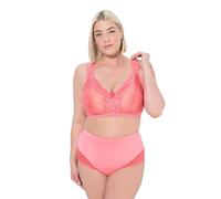 Ulla Popken Femme Grandes Tailles Bralette sans Armatures. Fermeture zippée et Dentelle Corail 95D 806669506-95D