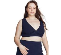 Ulla Popken Femme Grandes Tailles Brassière d'allaitement Bellieva, voton Bio, GOTS Marine 50+ 795795132-50+