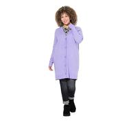 Ulla Popken Femme Grandes Tailles Cardigan col en V et Patte de Boutonnage, Coupe Boxy Lavande 50+ 835734814-50+