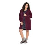 Ulla Popken Chenille-Strickjacke Pull-Over, Bordeaux foncé, 54-56 Femme