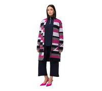 Ulla Popken Femme Grandes Tailles Cardigan Motif Jacquard. Coupe Ouverte et col Calice. Rose Vif Oriental 50+ 824917800-50+