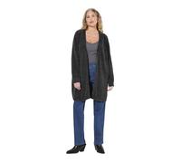 Ulla Popken Femme Grandes Tailles Cardigan Oversize en Maille de Fil Chenille, à col en V, Coupe Ouverte Gris Graphite 42+ 824019110-42+
