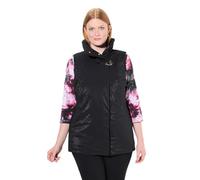 Ulla Popken Weste, Schmuckverschluss, Stehkragen, Komplettfutter Gilet, Noir, 48-50 Femmes