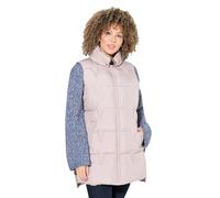 Ulla Popken Femme Grandes tailles Gilet matelassé sans manches, boutons-pression sur les côtés, col chemise mauve 50+ 834361305-50+
