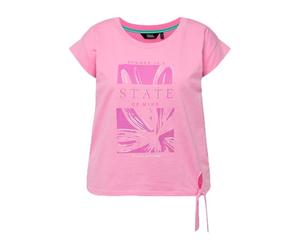 Ulla Popken, Femme Grandes Tailles Haut Court À Nouer avec Imprimé, Oversized, Rose Clair., 60/62 FR