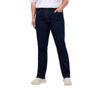 Ulla Popken Femme Grandes Tailles Jean Brut Coupe Droite, élastiqué Mandy Bleu 25 703516 92-25