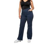 Ulla Popken Femme Grandes Tailles Jean Large Mary, Coupe Ample à 5 Poches, Ceinture élastique 725331