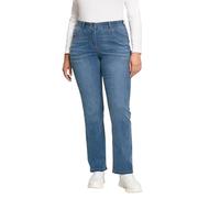 Ulla Popken Jean Droit Pantalons, Bleu Denim, 32W / 34L Femme