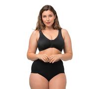 Ulla Popken Femme Grandes tailles Jean Mandy, coupe droite 5 poches, ceinture confort, stretch noir 58 724598 10-56