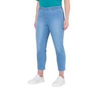 Ulla Popken Femme Grandes Tailles Jegging Sienna 7/8. Jambe Slim et Taille élastique Bleu Clair 46 839959901-44