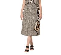 Ulla Popken Femme Grandes Tailles Jupe en Jersey en Coton Bio. Ceinture élastique. Silhouette en A. Pop Corn 50+ 827863668-50+