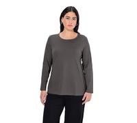 Ulla Popken Langarm-Shirt, Gris Graphite, 54-56 Femme