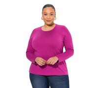 Ulla Popken Femme Grandes Tailles Jusqu'à la Taille 66. T-Shirt à Manches Longues Basic. Encolure Ronde. Baie 58+ 646801827-58+