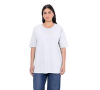 Ulla Popken T-Shirt Basique, Col Rond Femme T-Shirt, Blanc Neige, 52-54