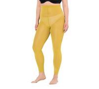 Ulla Popken Strumpf-Leggings, 60 Den, Flache Nähte 60 Deniers, Vert Moutarde, 60-62 Femmes