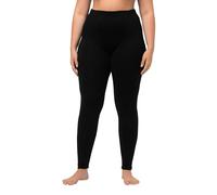 Ulla Popken Femme Grandes Tailles Legging, Coton, Ceinture élastique sur Tout Le Tour Noir 70+ 485548100-70+