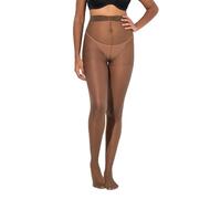 Ulla Popken Femme Grandes tailles Lot de 3 collants en fibres Helanca, 20 deniers mocca 54/56 668121341-52+