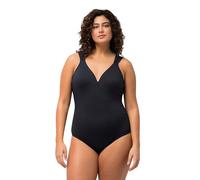 Ulla Popken Maillot de Bain, léo-Jacquard, Bonnets Souples, Dos Profond pièce, Marine, 56 cm Femme