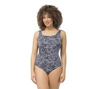 Ulla Popken Maillot de Bain Alice Softline Lines pièce, Noir, 62-64 Femmes
