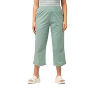 Ulla Popken Femme Grandes Tailles Pantalon 7/8 Ruby avec Genoux préformés, Jambes Droites et Taille élastique Vert Mousse Clair 62 819749182-60