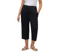 Ulla Popken Femme Grandes Tailles Pantalon 7/8 Ruby, Genoux préformés, Jambes Droites, Ceinture élastique Marine 62 819749130-60