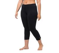 Ulla Popken Femme Grandes Tailles Pantalon Capri, Ceinture élastiquée, Coton Bleu Marine 42+ 593724 71-42+