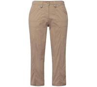 Ulla Popken Femme Grandes Tailles Pantalon Cargo 7/8, retroussable, 4 Poches Mastic 64 720673 21-62