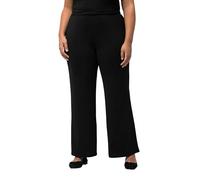 Ulla Popken Femme Grandes Tailles Pantalon en Jersey, Jambe Large et Taille élastique 806364
