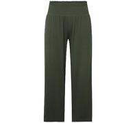 Ulla Popken, Femme, Grandes Tailles, Pantalon Marlena, Jambe Large, Large Ceinture élastique, Noir, 32W x 32L