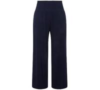 Ulla Popken Femme Grandes Tailles Pantalon Marlene à Jambe Large et Taille élastique Bleu Nuit 58+ 810126139-58+